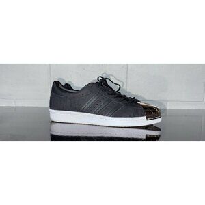 Adidas Superstar 80s Metal Toe Black Rose Gold Womens Athletic Shoes Size 10.5